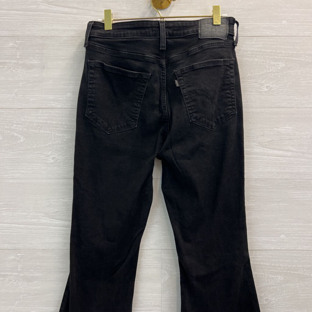 Levi Black Denim 726 Flare Jeans 29