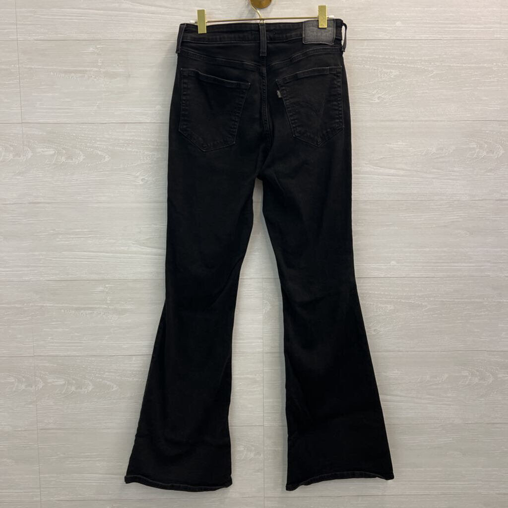 Levi Black Denim 726 Flare Jeans 29