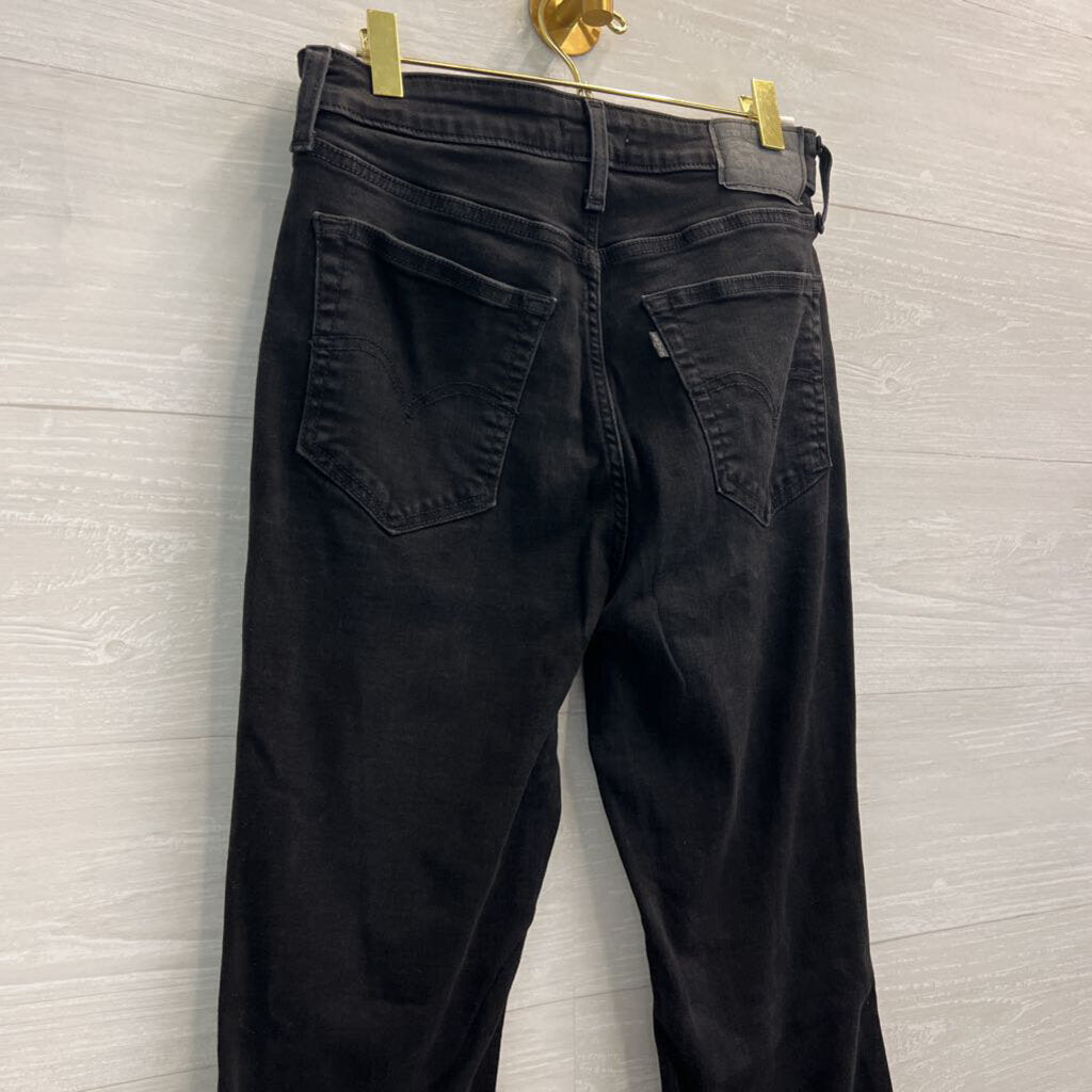 Levi Black Denim 726 Flare Jeans 29