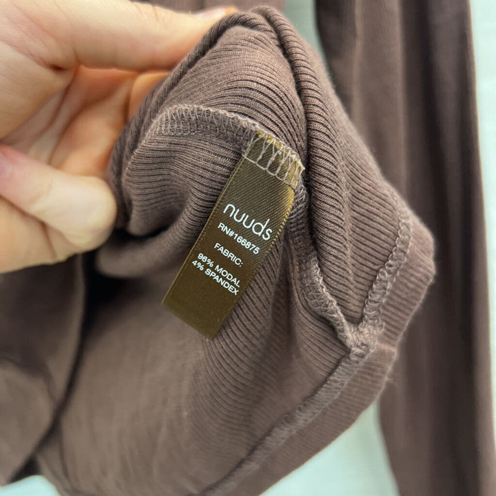 Nuuds Brown Long Sleeve Top Large