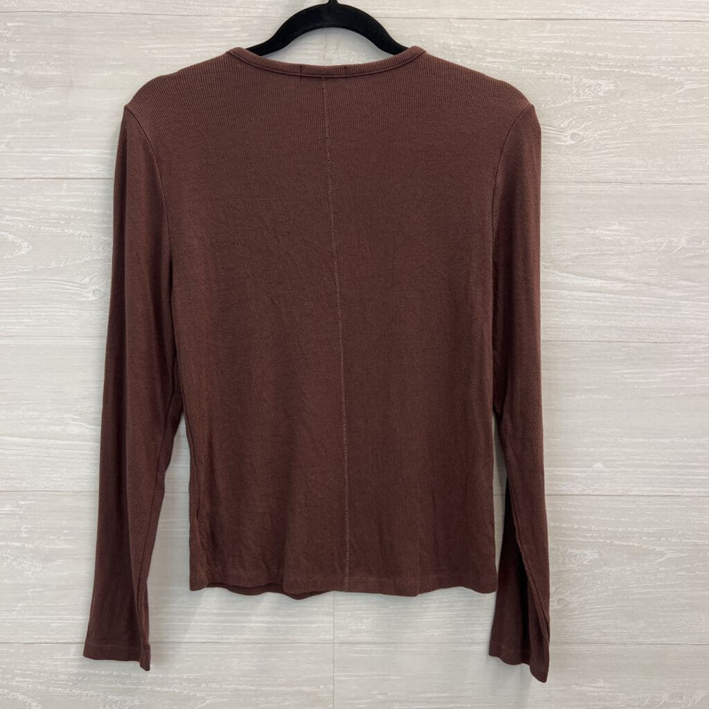 Nuuds Brown Long Sleeve Top Large