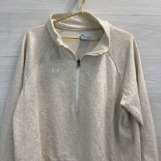 Under Armour Cream Half Zip Pullover Extra Large