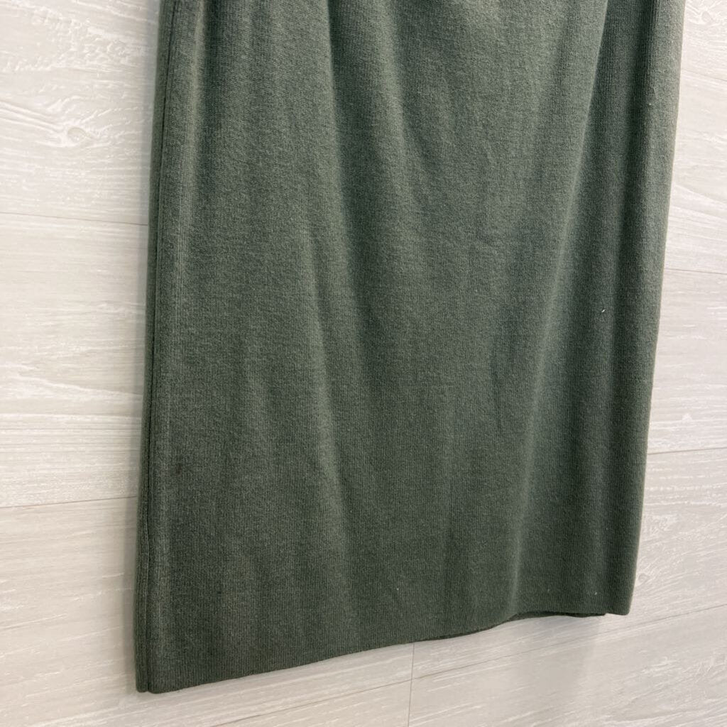 Nine West Green Knit Mock Neck Tank/ Midi Sweater Skirt Set L/XL