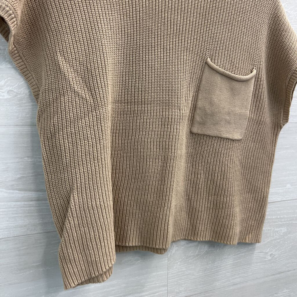 Brown Knit Boxy Mock Neck Top/ Sweater Pants Set Large