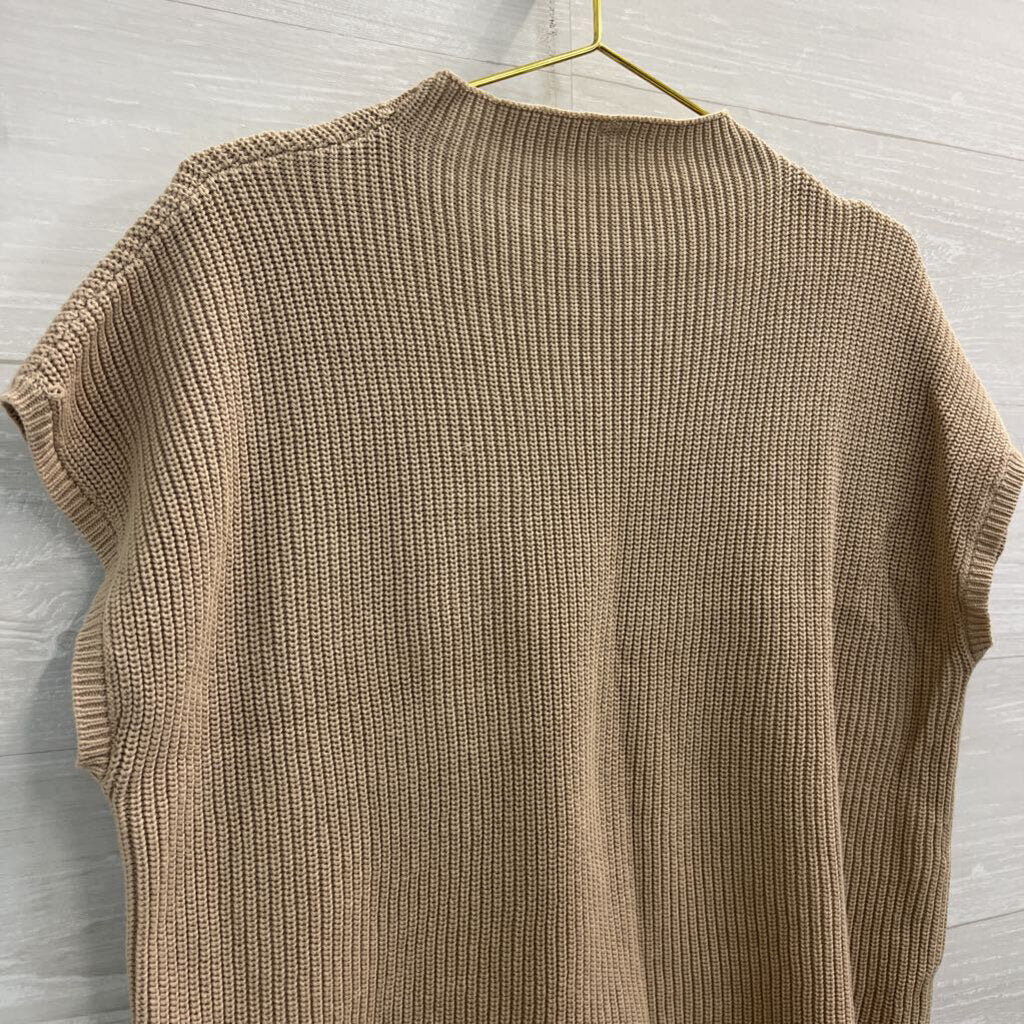 Brown Knit Boxy Mock Neck Top/ Sweater Pants Set Large