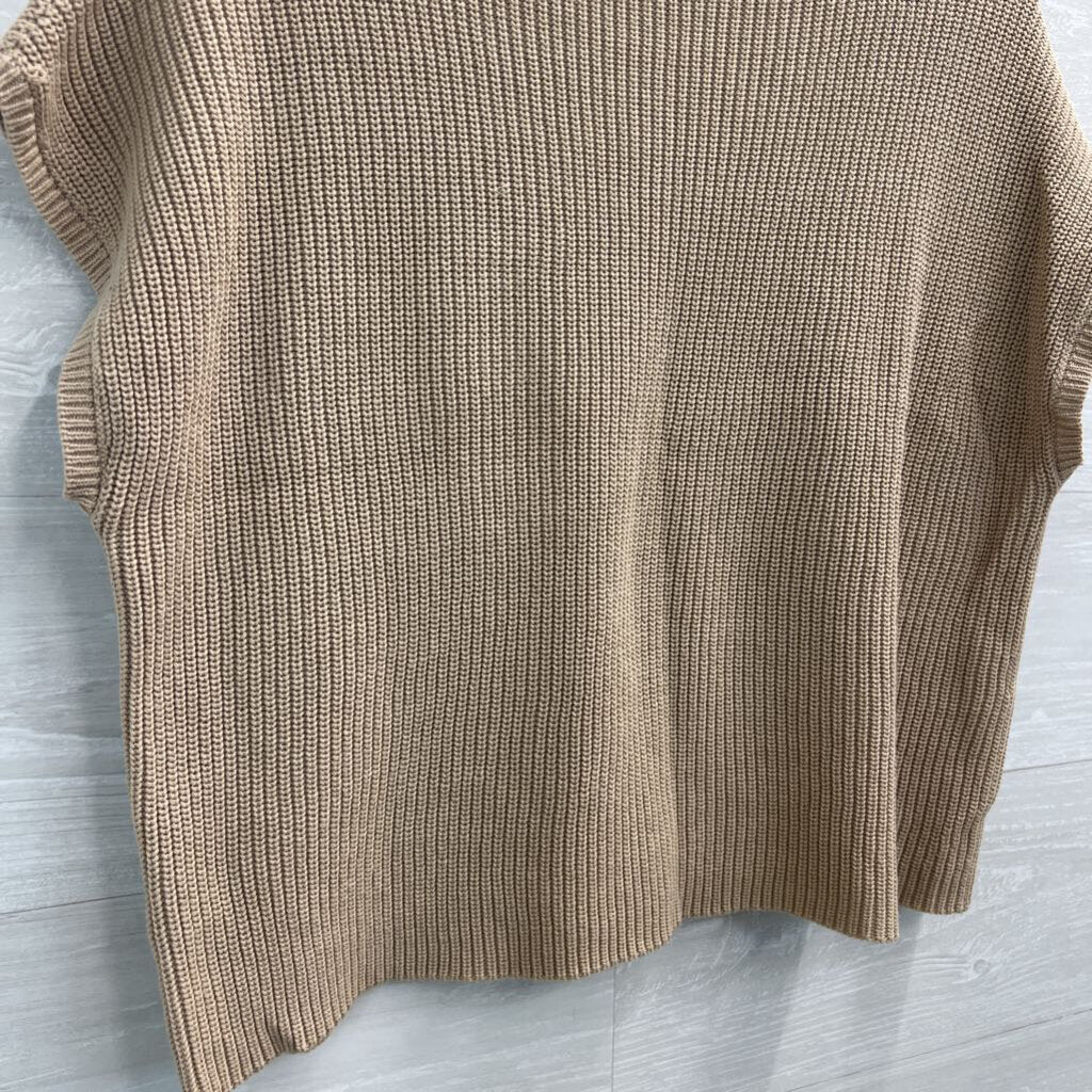 Brown Knit Boxy Mock Neck Top/ Sweater Pants Set Large