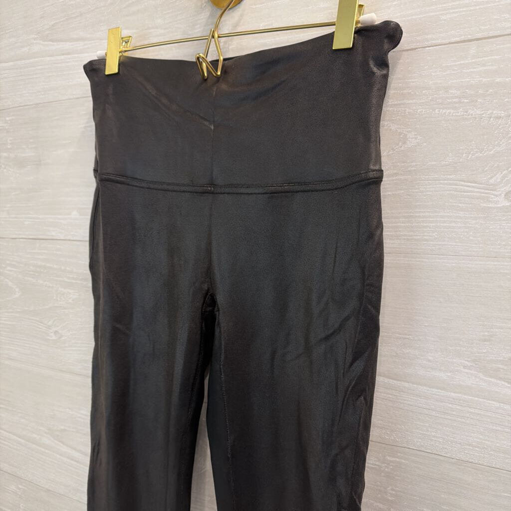 Spanx Black Faux Leather Leggings Large