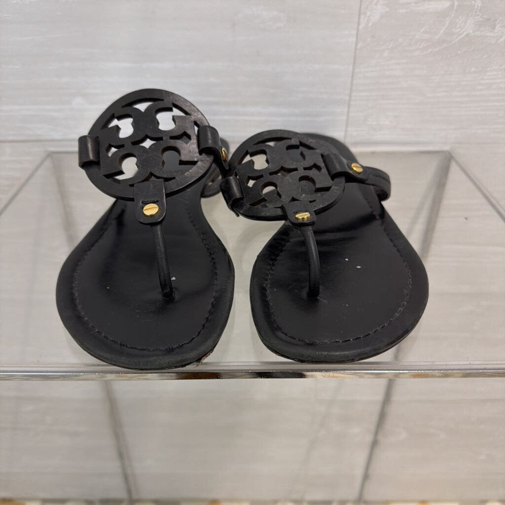 Tory Burch Black Leather Miller Sandals 9
