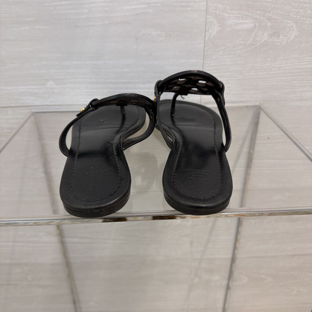 Tory Burch Black Leather Miller Sandals 9