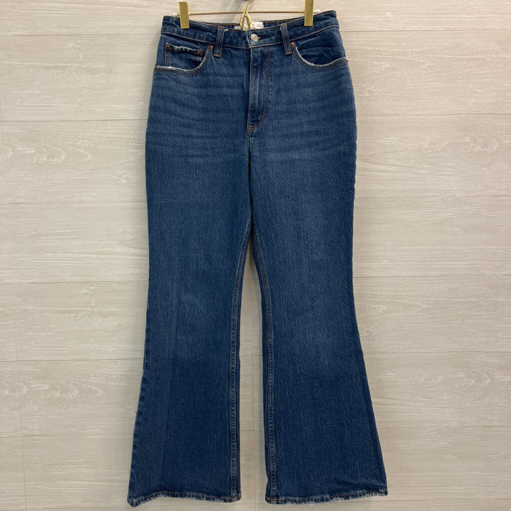 Abercrombie and Fitch Dark Wash The Vintage Flare High Rise Jeans 27 Short