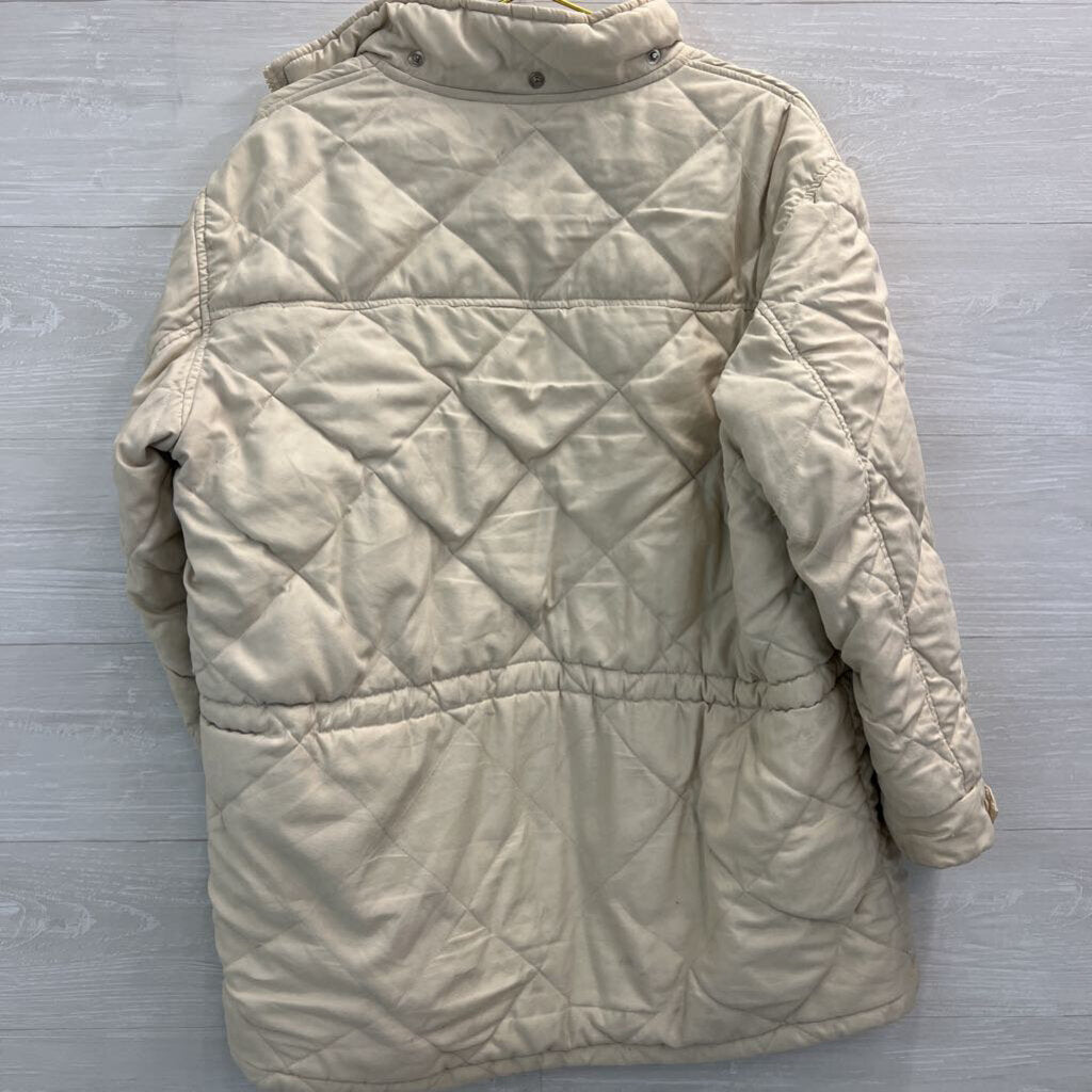 Ralph Lauren Beige Quilted Down Puffer Jacket Medium