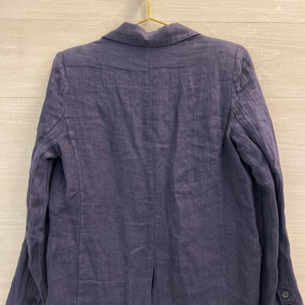 Sundance Navy 100% Linen Blazer Jacket Extra Small