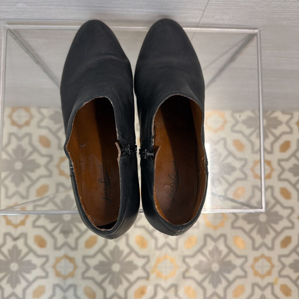 Lucky Brand Black Leather Ankle Booties 9