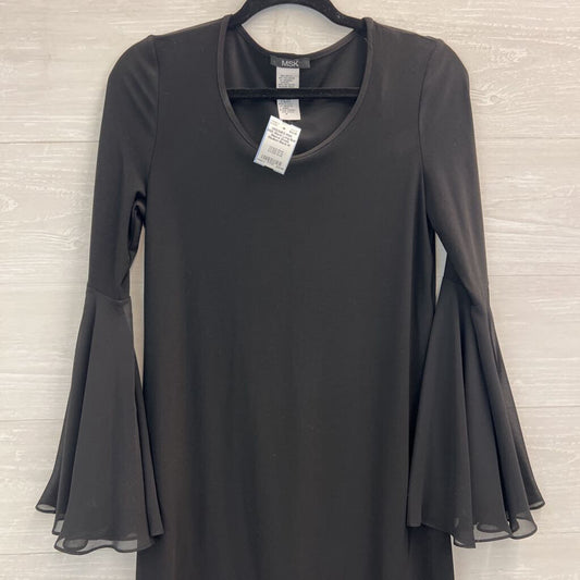 MSK Black Long Bell Sleeve Dress Medium