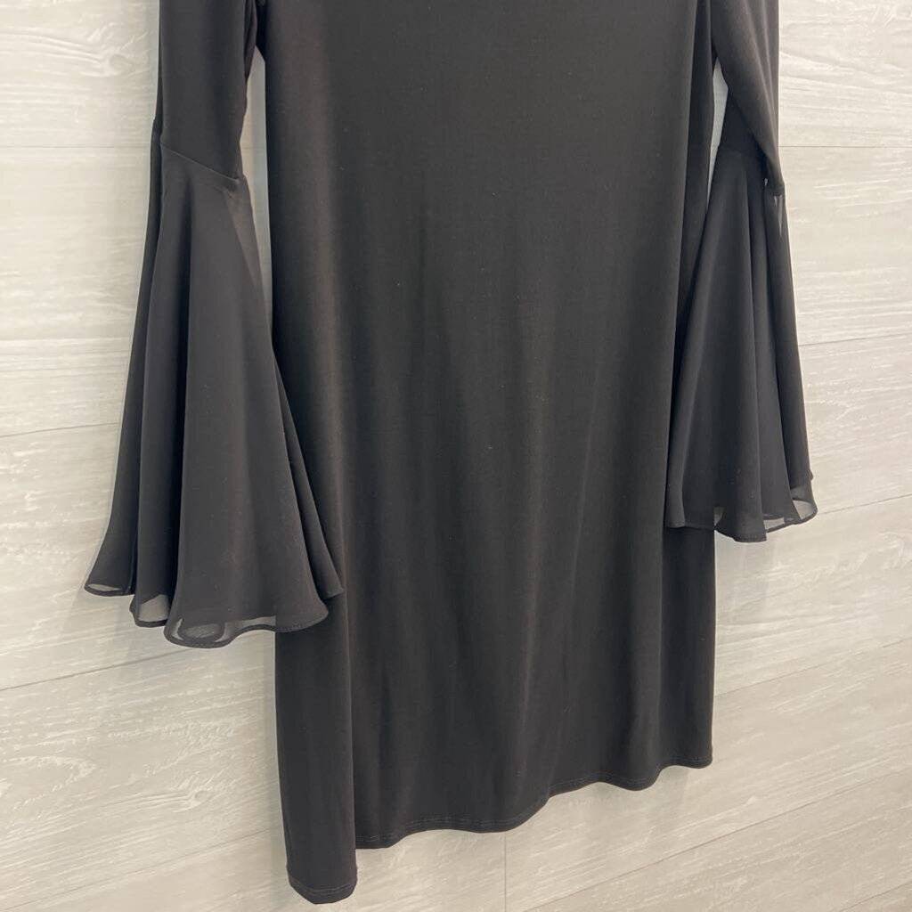 MSK Black Long Bell Sleeve Dress Medium