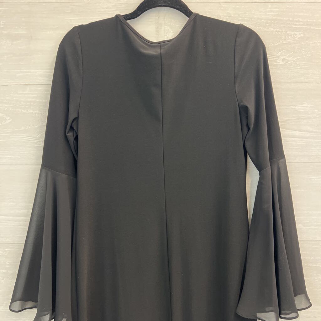 MSK Black Long Bell Sleeve Dress Medium