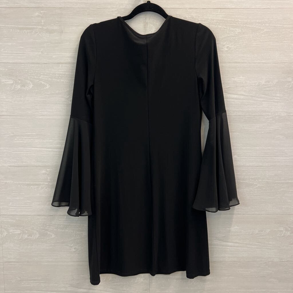 MSK Black Long Bell Sleeve Dress Medium