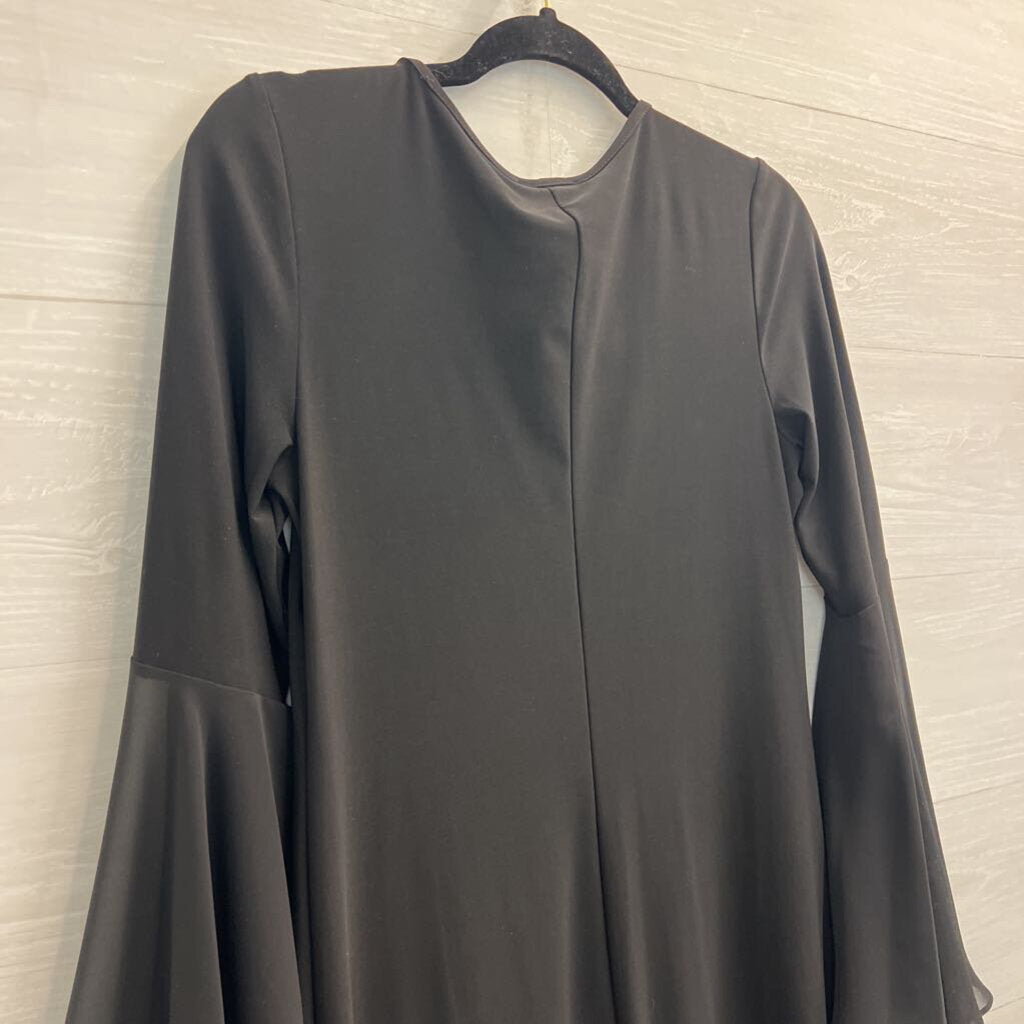 MSK Black Long Bell Sleeve Dress Medium