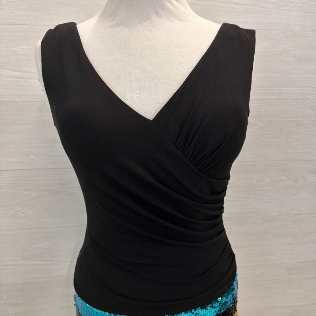 Cassandra Stone Black Top/ Sequin Striped Skirt Short Formal Dress 6