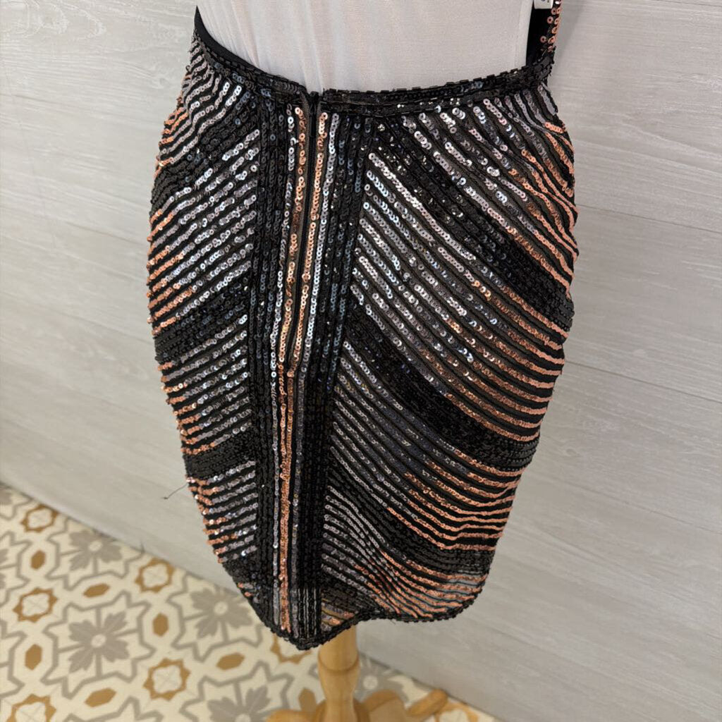 Shorts Mon Cheri Black/ Grey/ Copper Sequin Short Formal Dress 4