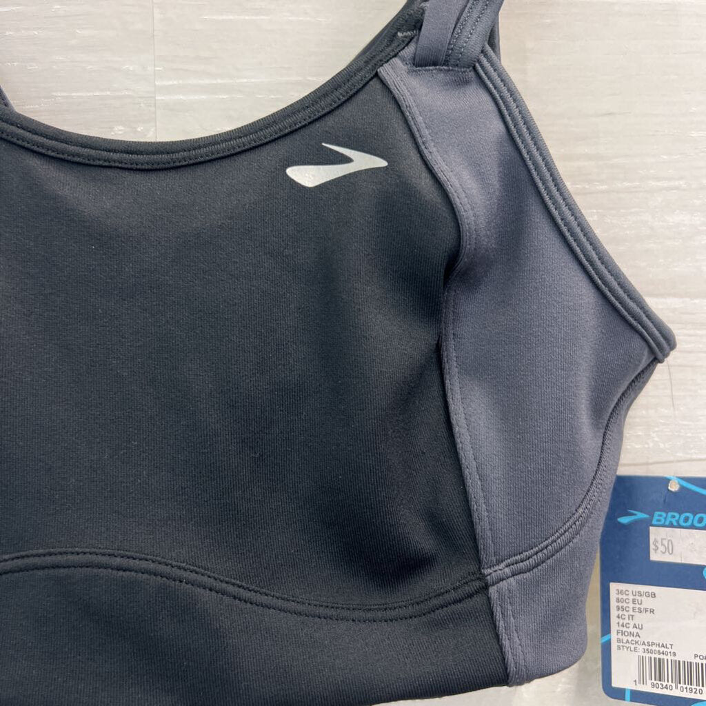 Brooks Grey Sports Bra 36C