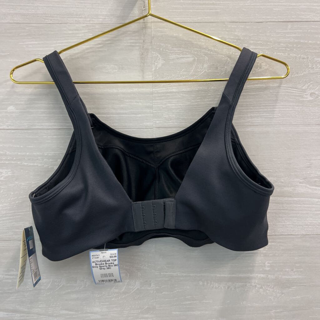 Brooks Grey Sports Bra 36C