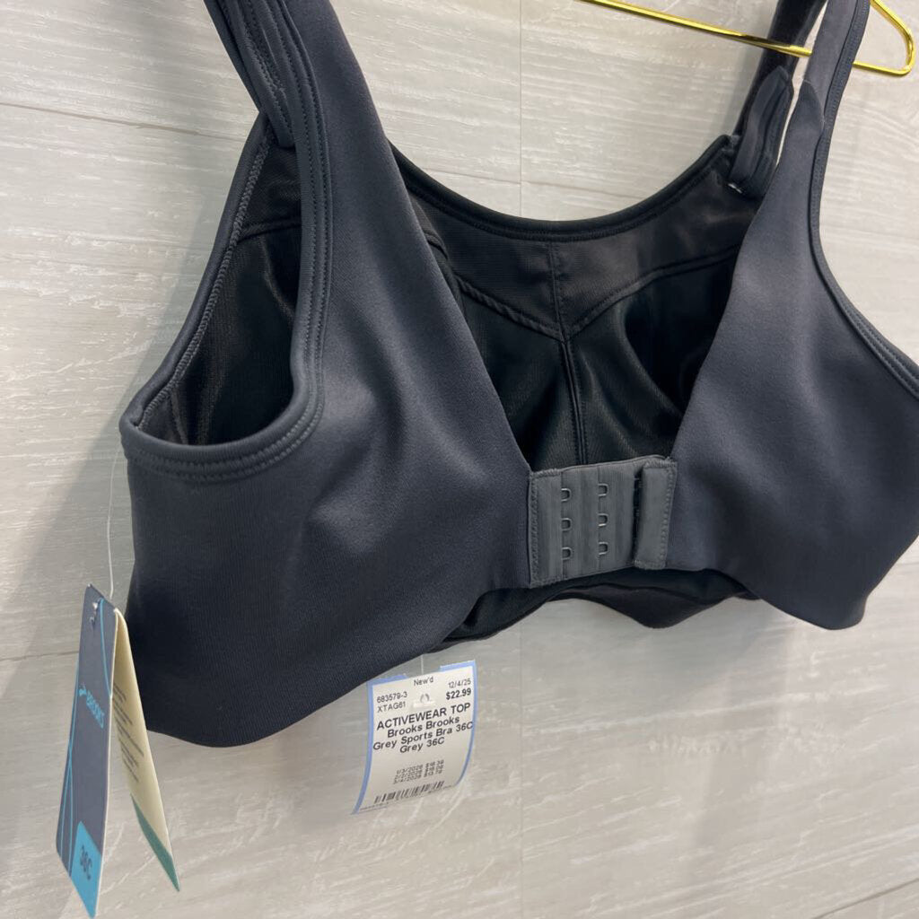 Brooks Grey Sports Bra 36C