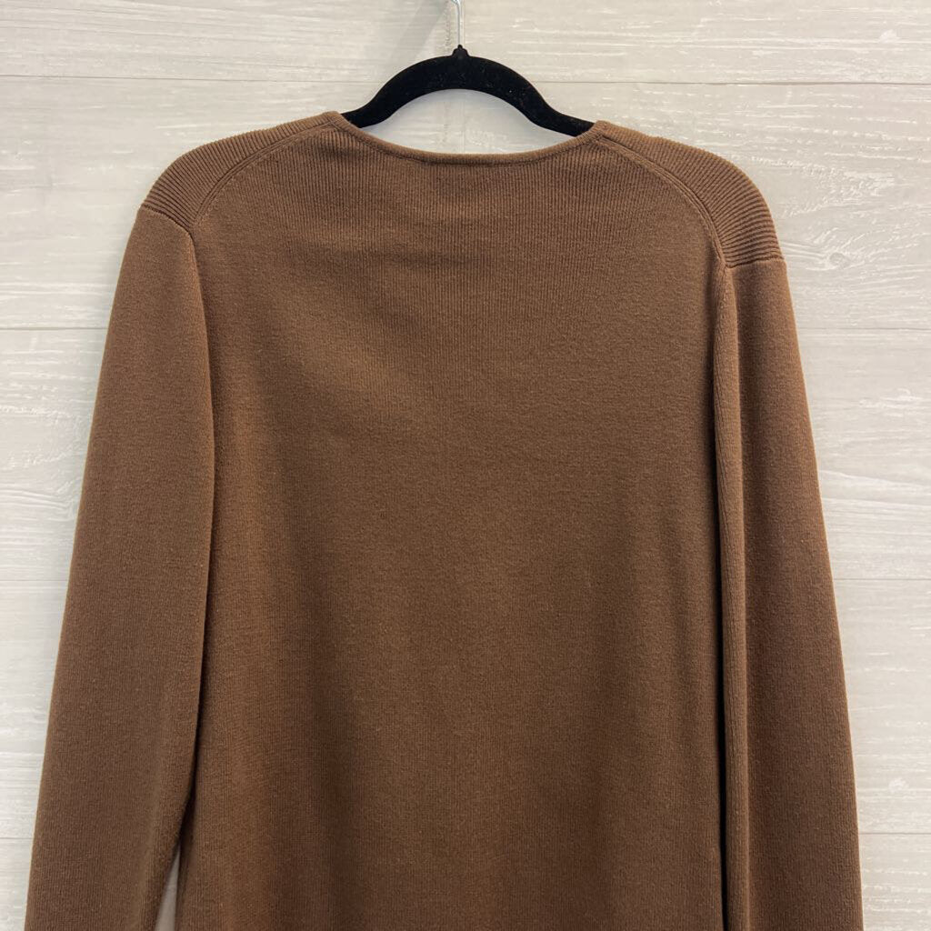 B Moss Brown Button Front Cardigan Sweater Medium