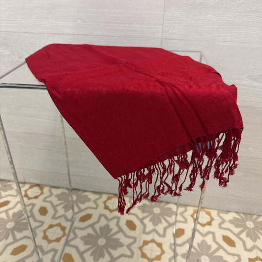 Soft Red Scarf One Size