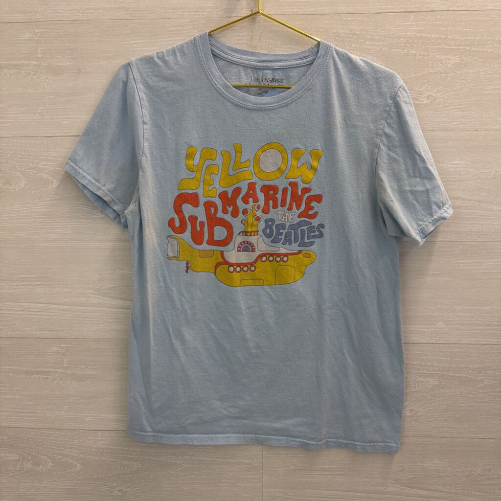 The Beatles Blue/ Multi Yellow Submarine Short Sleeve Graphic Tee Medium