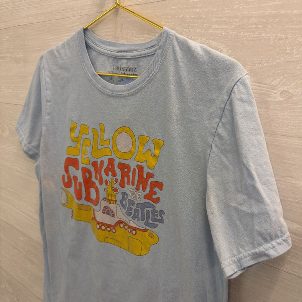 The Beatles Blue/ Multi Yellow Submarine Short Sleeve Graphic Tee Medium
