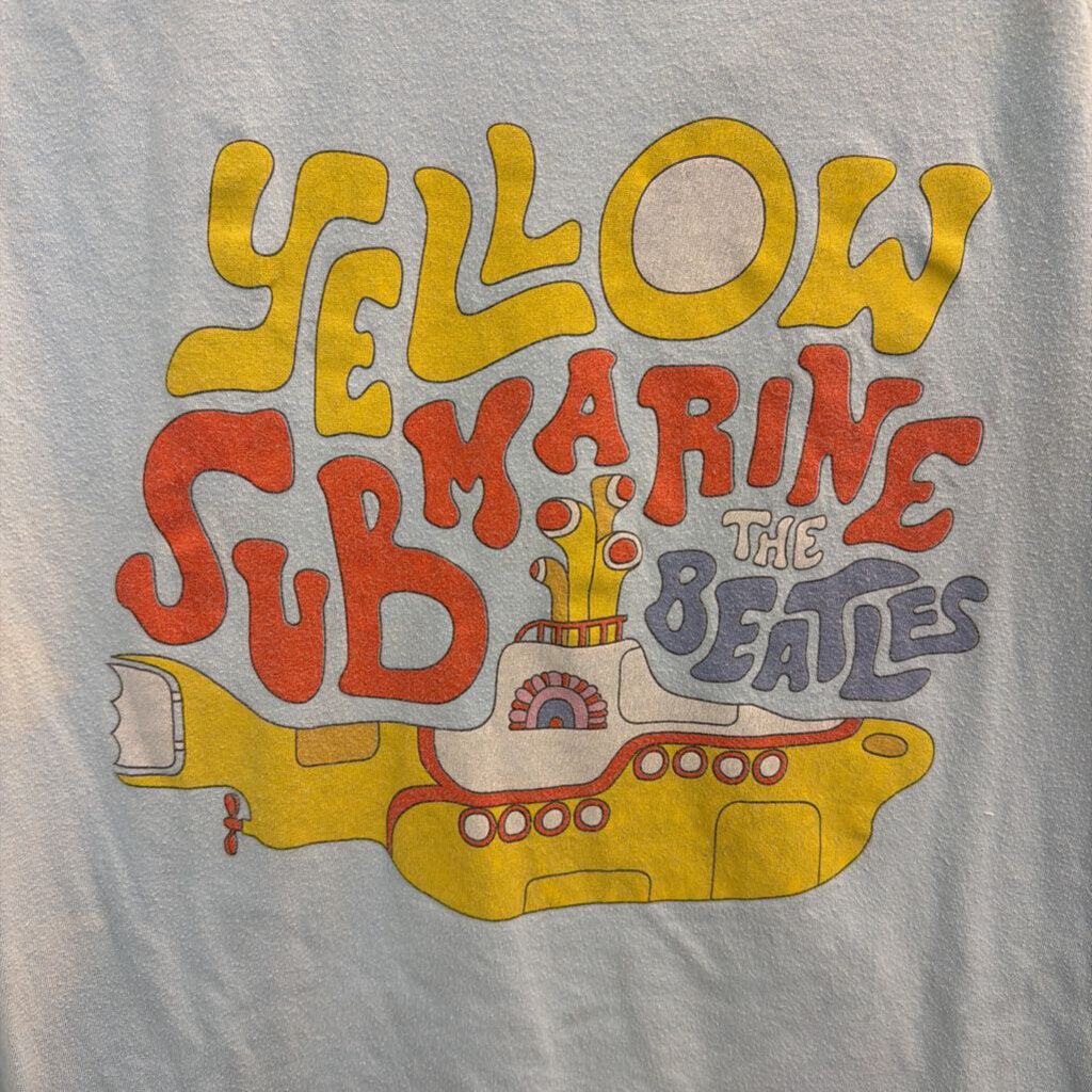 The Beatles Blue/ Multi Yellow Submarine Short Sleeve Graphic Tee Medium