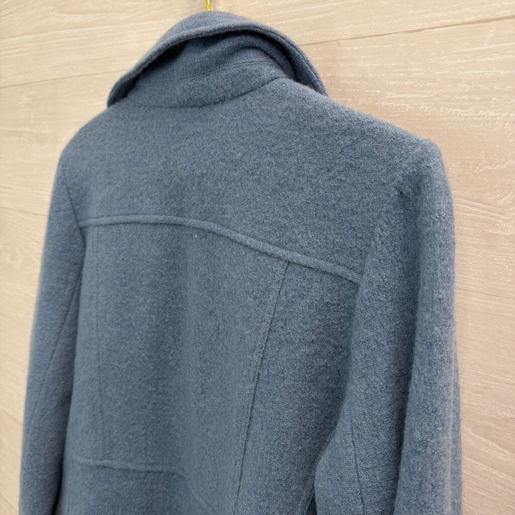 Chicos Blue Fleece Moto Jacket 2