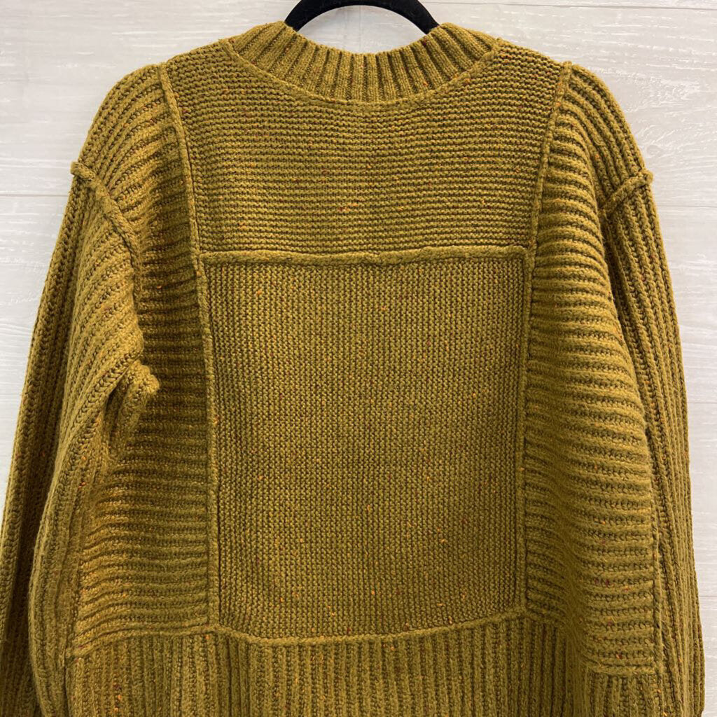 Cabi Olive Green Knit V Neck Sweater Medium
