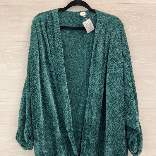 Flawless Green Soft Knit Long Sleeve Slouchy Open Front Cardigan Medium