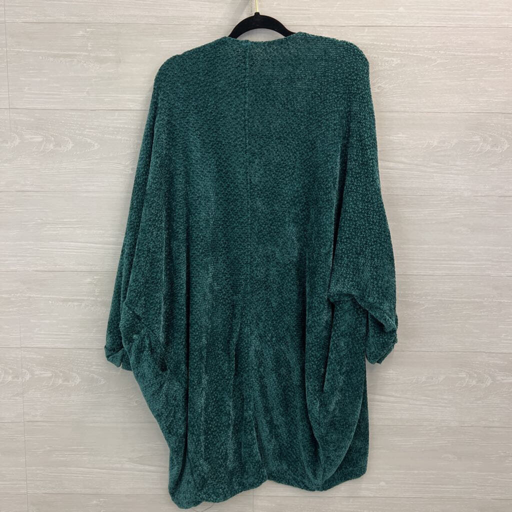 Flawless Green Soft Knit Long Sleeve Slouchy Open Front Cardigan Medium