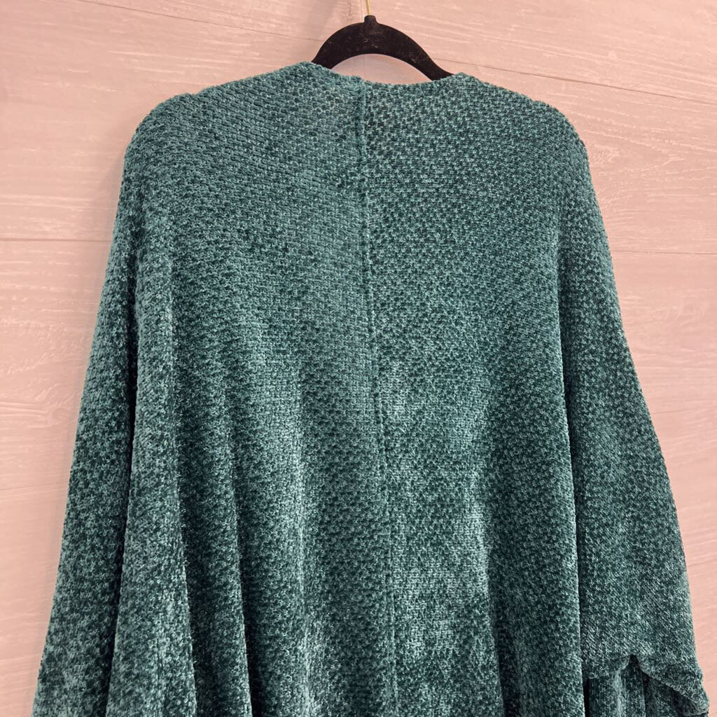 Flawless Green Soft Knit Long Sleeve Slouchy Open Front Cardigan Medium