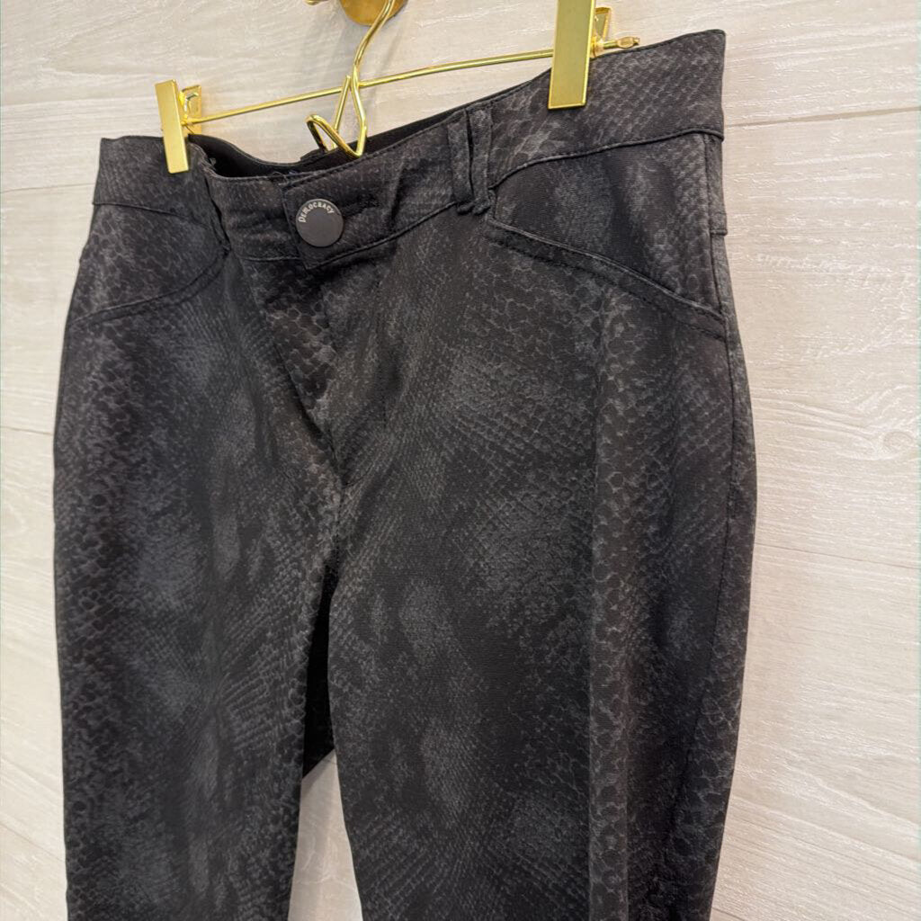 Democracy Black Snakeskin Print Skinny Leg Pants 10