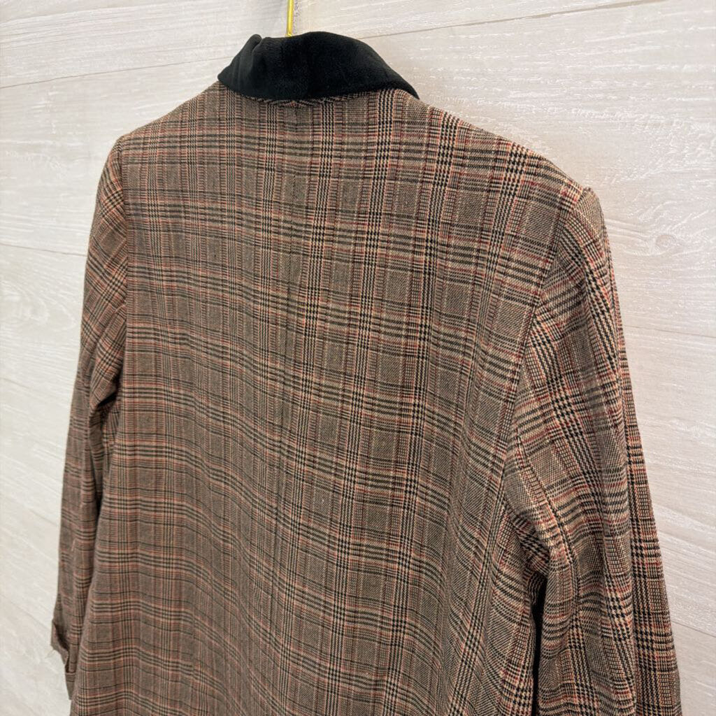 Gimmicks Brown/ Black Plaid Blazer Jacket Large