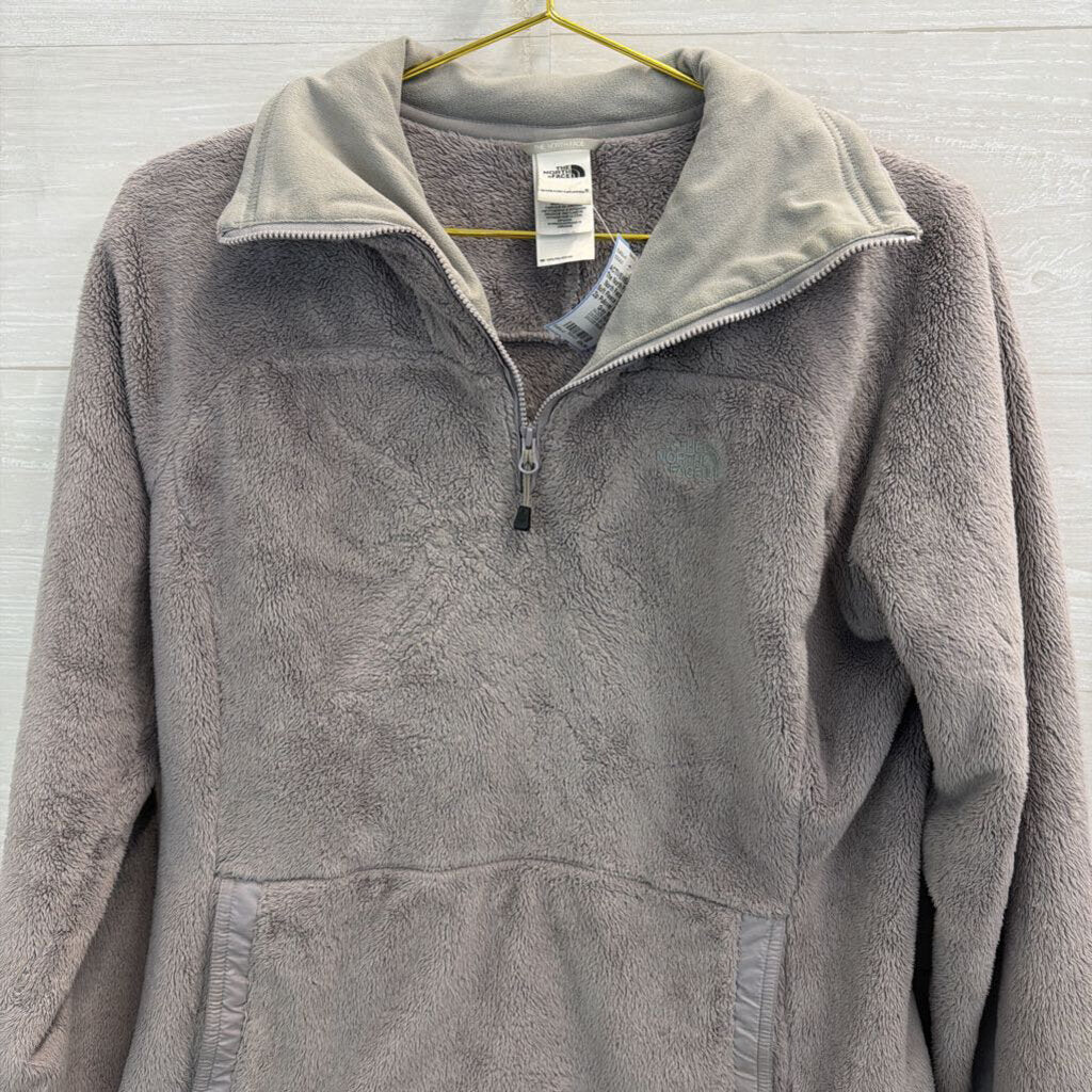 The North Face Grey Soft Fleece Quarter Zip Pullover Medium