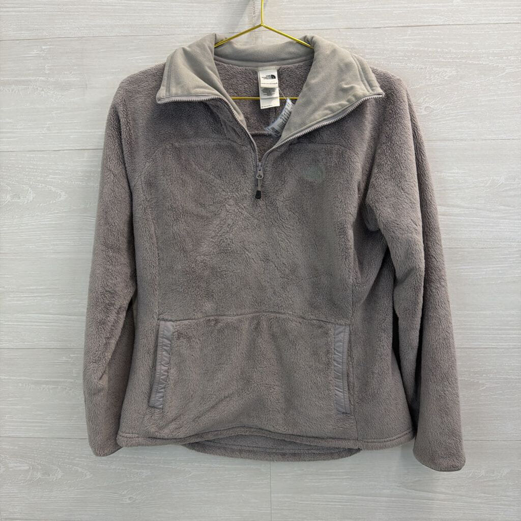 The North Face Grey Soft Fleece Quarter Zip Pullover Medium