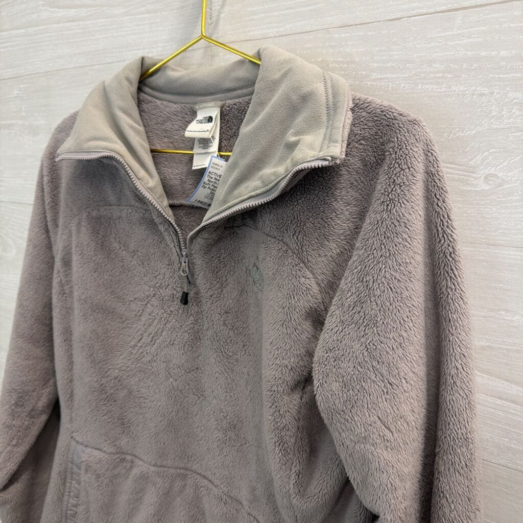 The North Face Grey Soft Fleece Quarter Zip Pullover Medium
