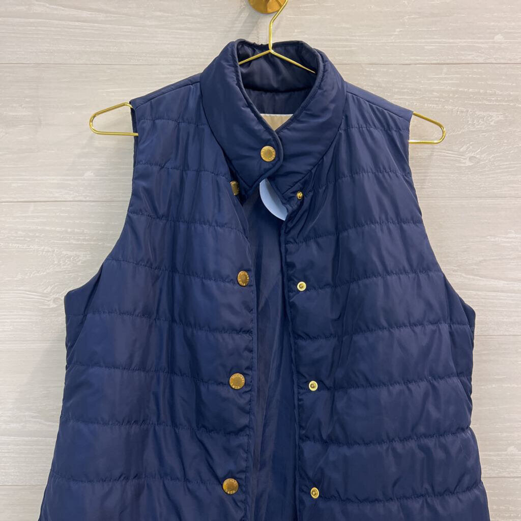 Michael Kors Navy Quilted Puffer Vest Medium