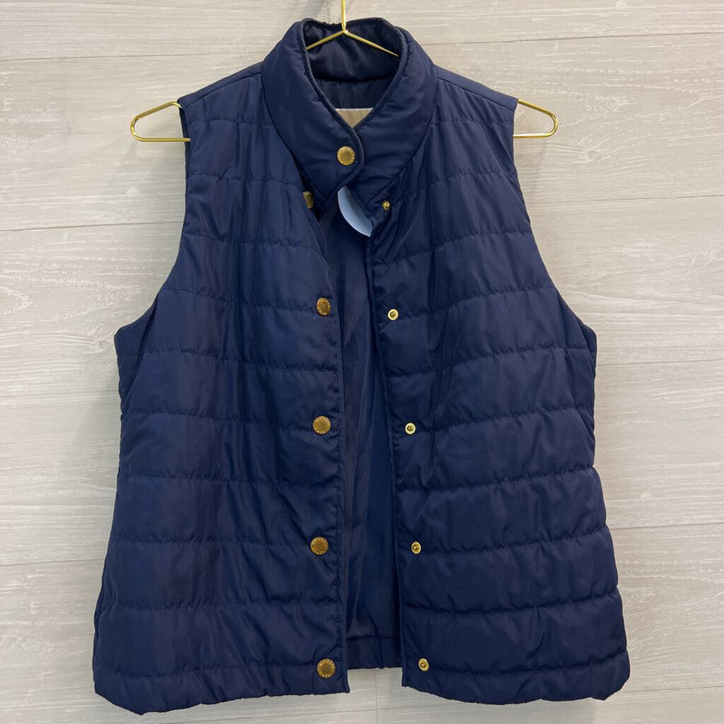 Michael Kors Navy Quilted Puffer Vest Medium