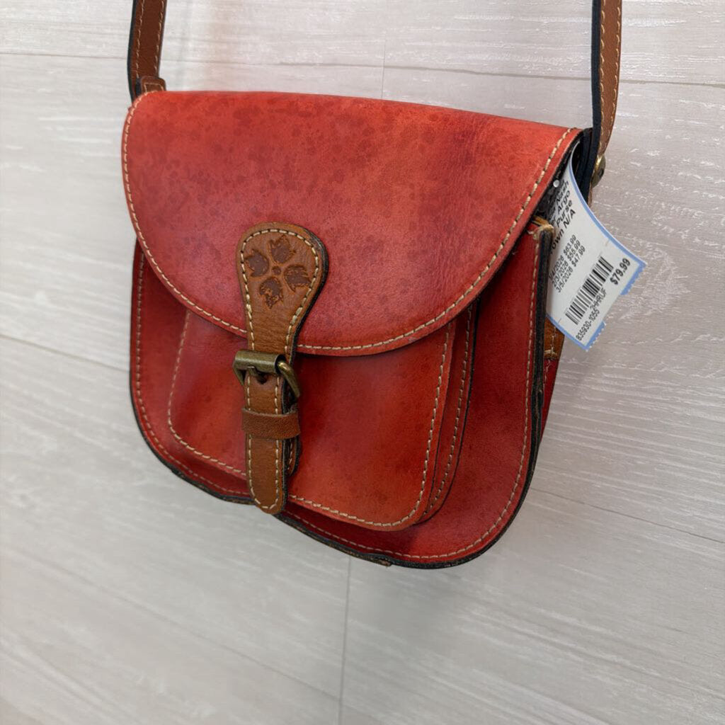 Patricia Nash Red Leather Argo Crossbody Purse