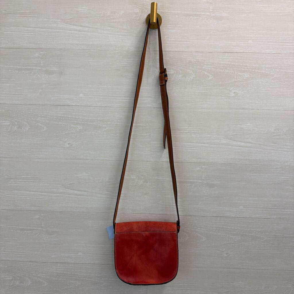 Patricia Nash Red Leather Argo Crossbody Purse