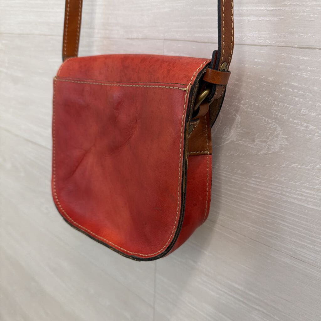 Patricia Nash Red Leather Argo Crossbody Purse