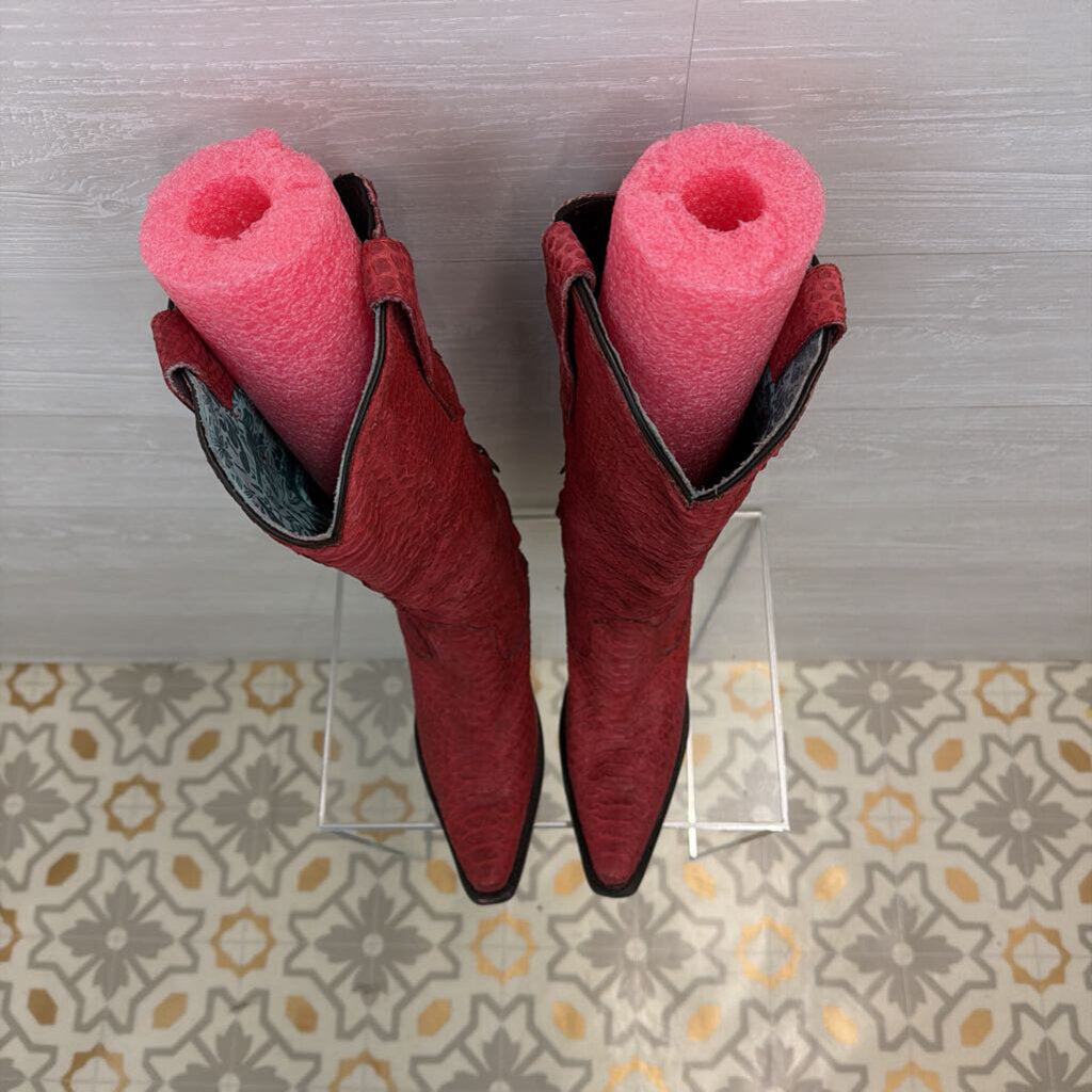 Corral Red Python Tall Boots 9