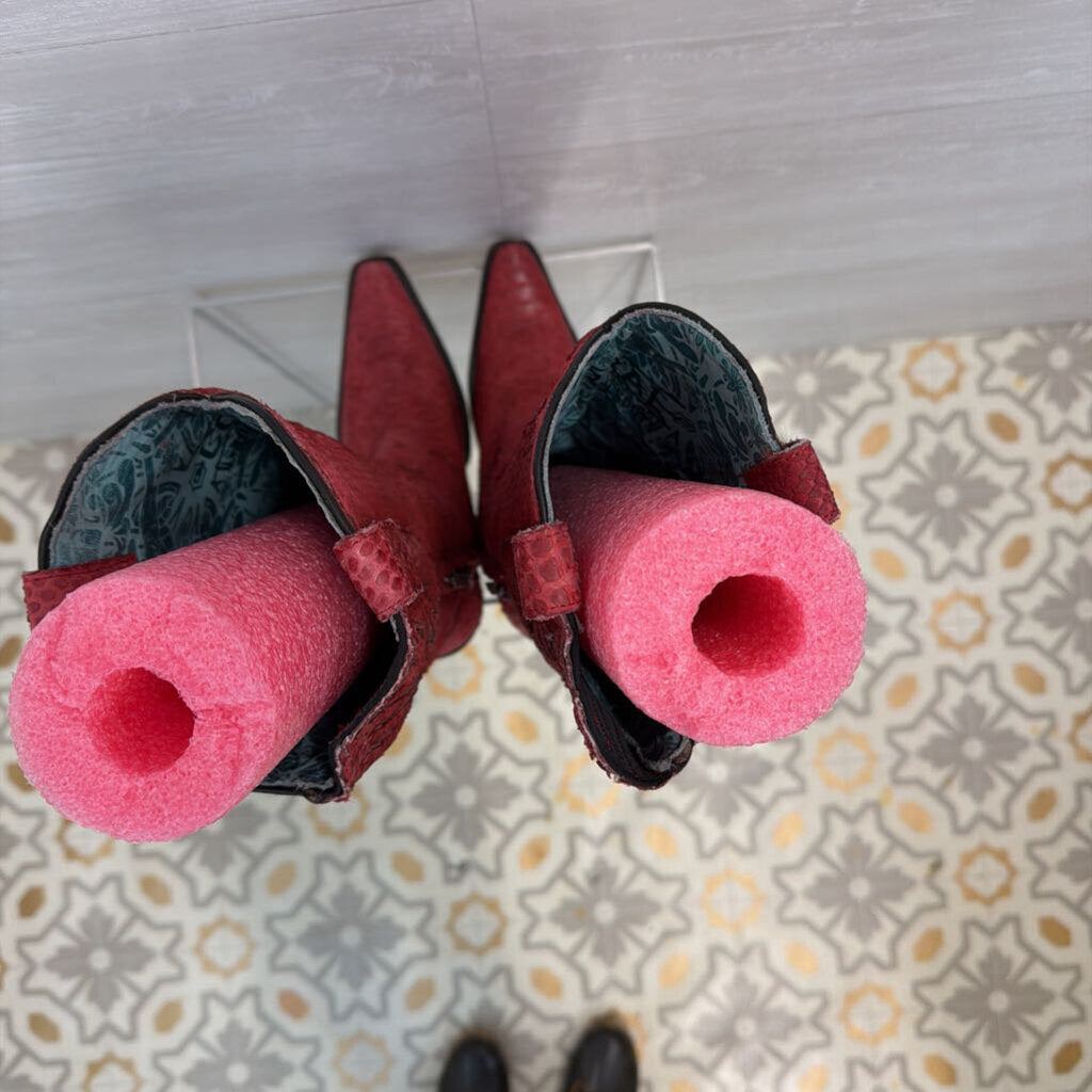 Corral Red Python Tall Boots 9