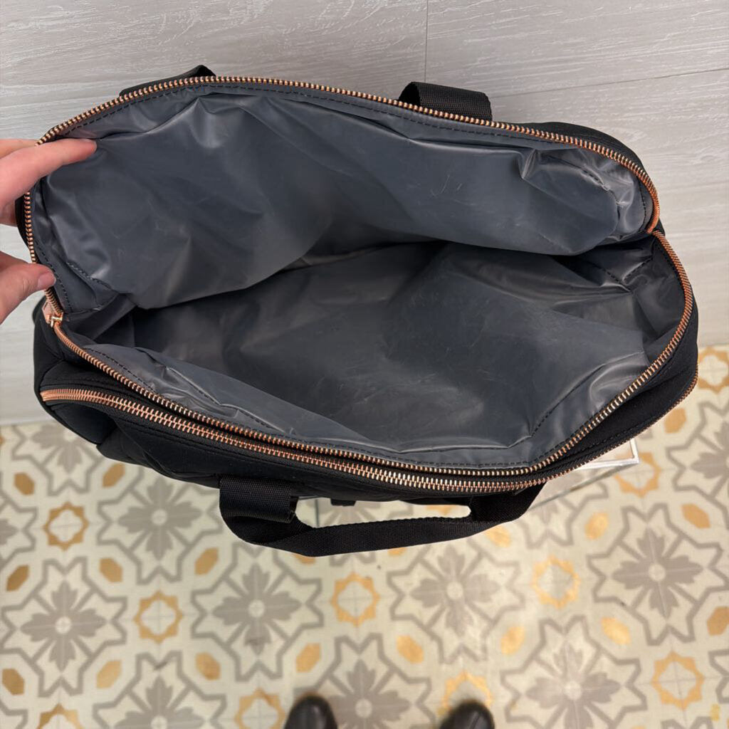 Sweaty Betty Black Quilted Icon Luxe Gym Bag